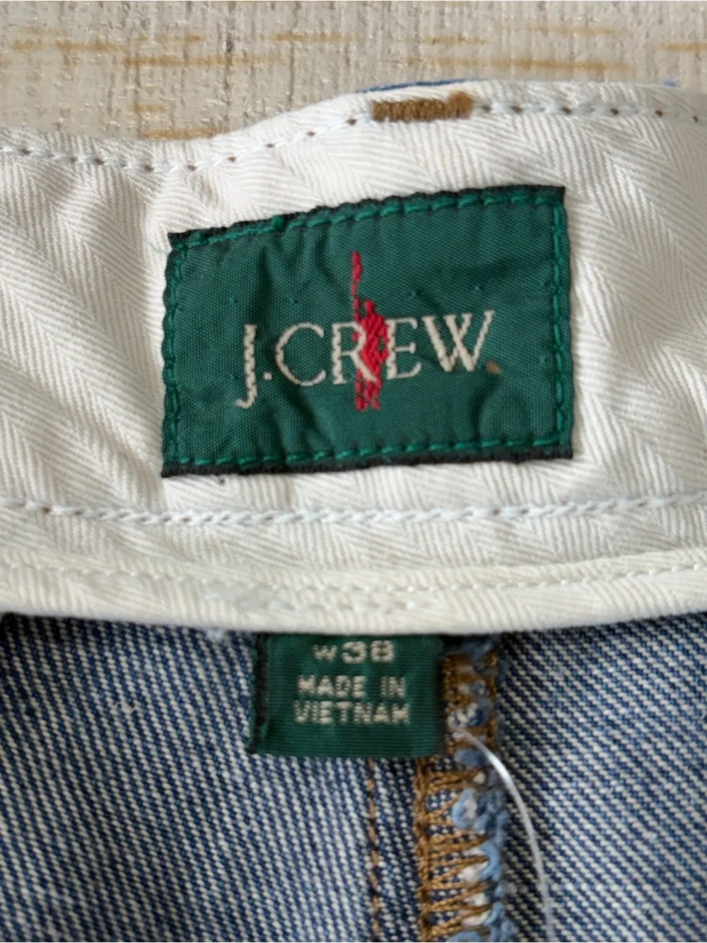 J.Crew Men's Relaxed Cotton Linen Blend Denim Shorts NWT size 38 Oarsman 90s